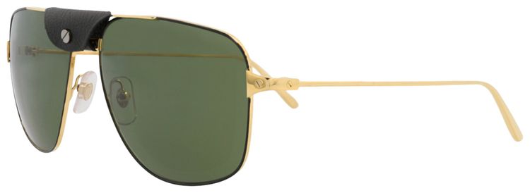 Cartier Aviator Frame Metal Sunglasses GoldGreen