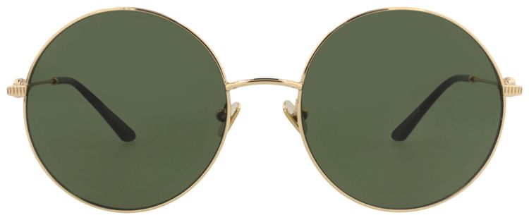 Valentino Round Frame Acetate Sunglasses GoldGreen