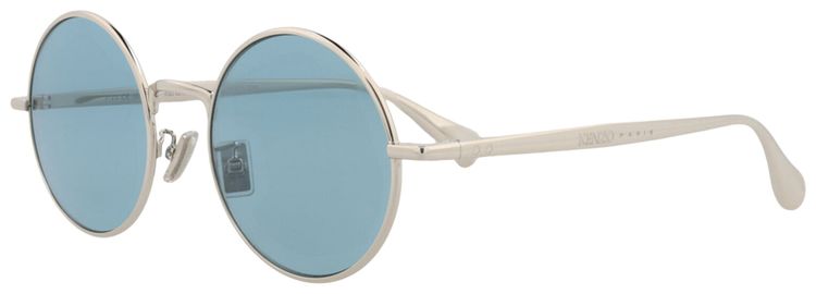 Kenzo Round Frame Metal Sunglasses PalladiumBlue