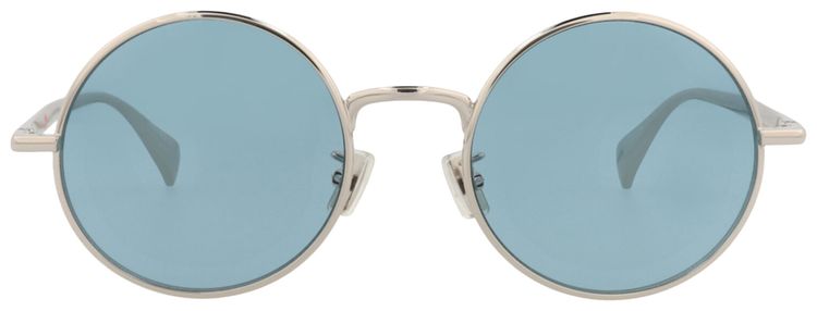 Kenzo Round Frame Metal Sunglasses PalladiumBlue
