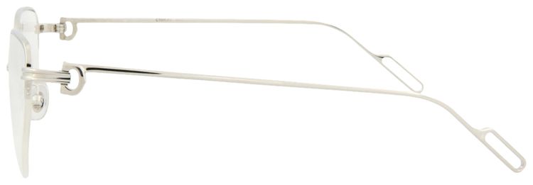 Cartier Cat Eye Frame Metal Optical Frames SilverTransparent