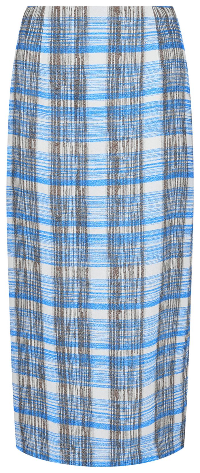 Ferragamo Plaid Print Maxi Skirt Bone