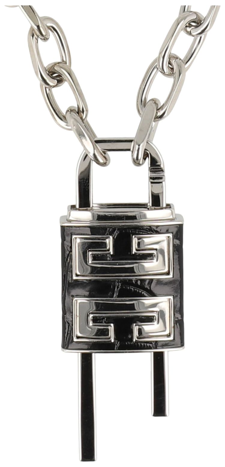 Givenchy U Lock Necklace BlackSilver