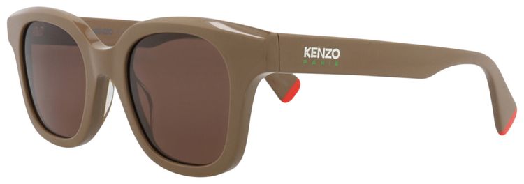 Kenzo Square Frame Acetate Sunglasses BeigeBrown