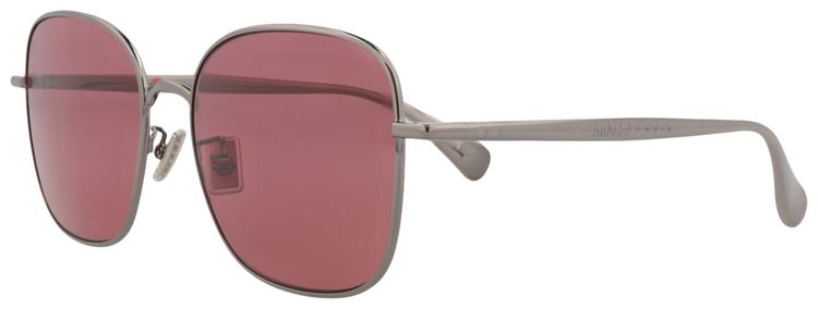 Kenzo Square Frame Metal Sunglasses RutheniumBordeaux