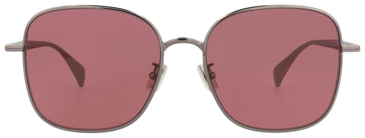 Kenzo Square Frame Metal Sunglasses RutheniumBordeaux