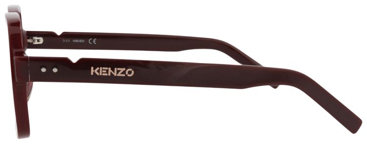 Kenzo Square Frame Acetate Optical Frames BordeauxTransparent