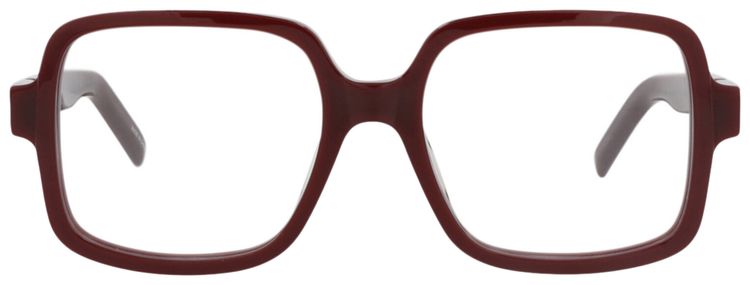 Kenzo Square Frame Acetate Optical Frames BordeauxTransparent