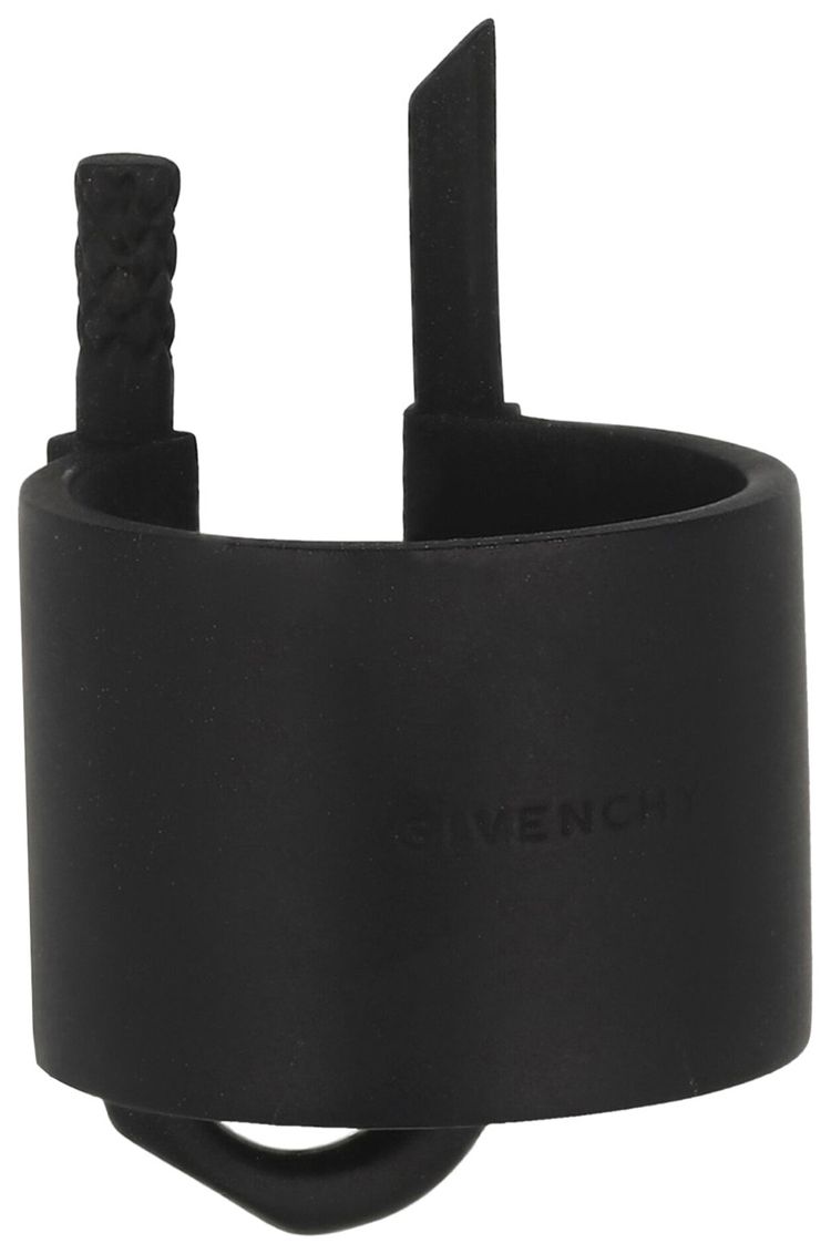 Givenchy U Lock Crystal Ring Black