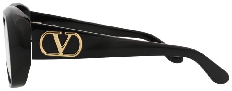 Valentino Square Frame Acetate Optical Frames BlackTransparent