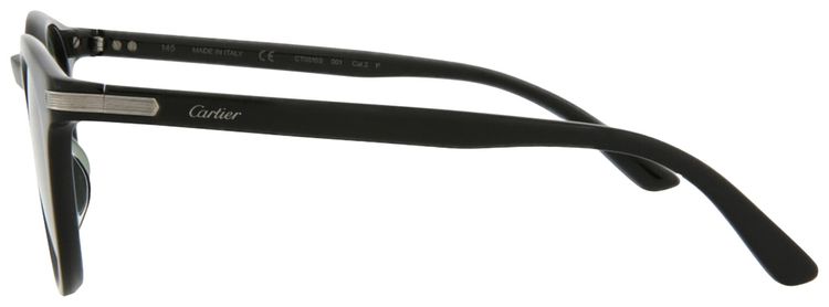 Cartier C De Round Frame Acetate Sunglasses BlackGreen