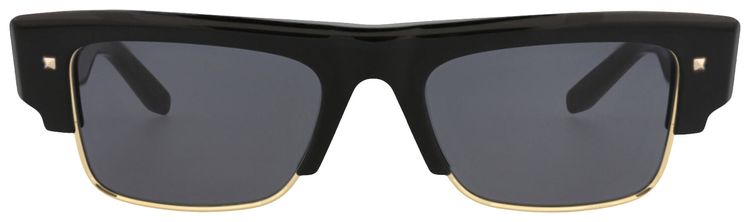 Valentino Square Frame Acetate Sunglasses BlackGrey