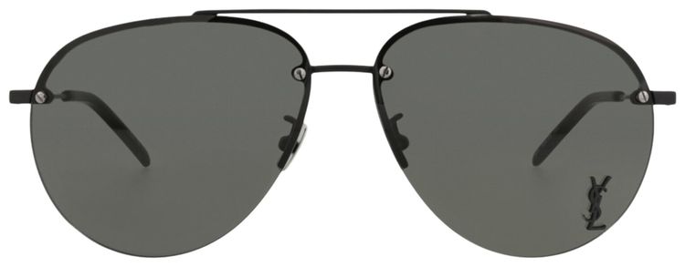 Saint Laurent Aviator Frame Metal Sunglasses Semi Matte Black