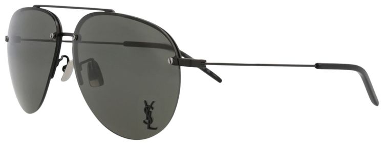 Saint Laurent Aviator Frame Metal Sunglasses Semi Matte Black