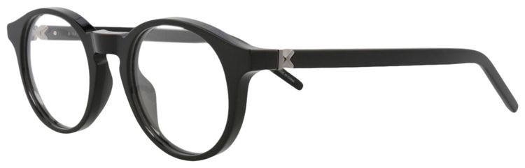 Kenzo Round Frame Acetate Optical Frames BlackTransparent