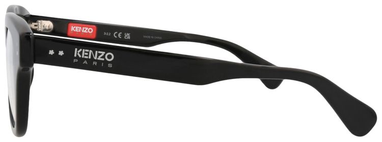 Kenzo Round Frame Acetate Optical Frames BlackTransparent