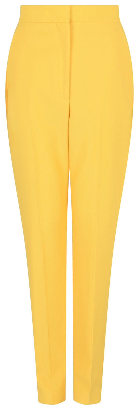 Alexander McQueen High Waist Cigarette Trousers Bright Yellow