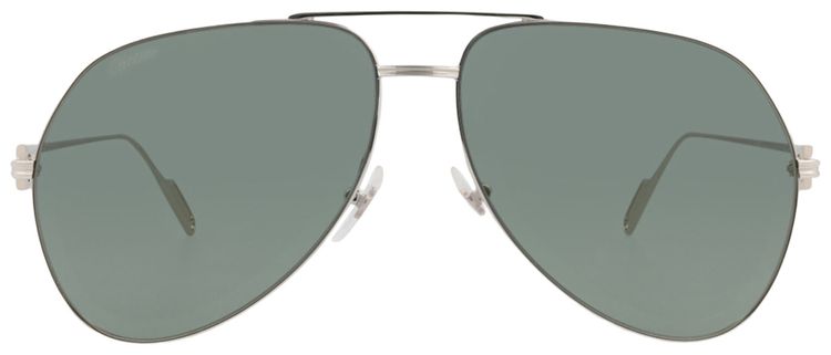 Cartier Aviator Frame Metal Sunglasses SilverGreen