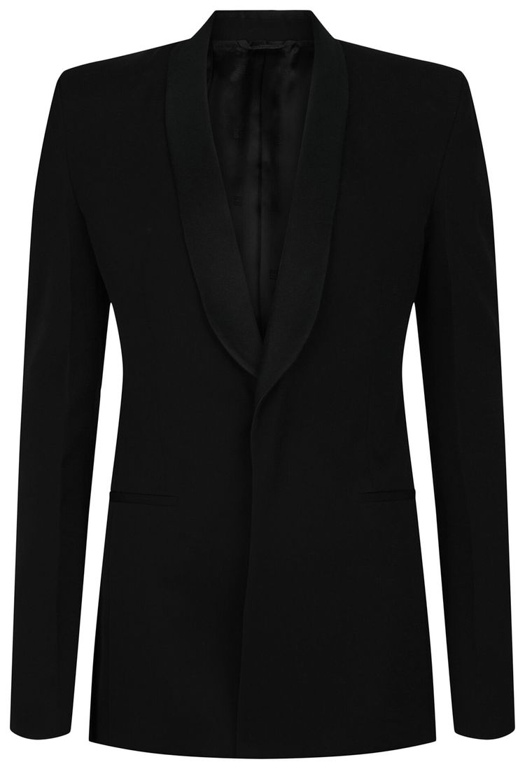 Givenchy Extra Fitted Single Button Blazer Black