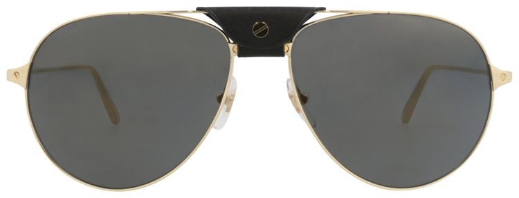 Cartier Aviator Frame Metal Sunglasses GoldGrey