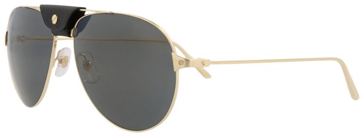 Cartier Aviator Frame Metal Sunglasses GoldGrey