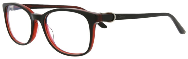 Cartier Square Frame Acetate Optical Frames BlackTransparent