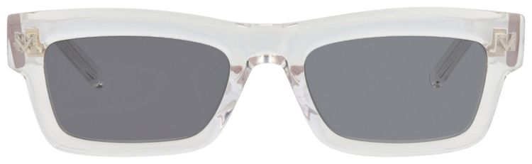 Valentino Square Frame Acetate Sunglasses CrystalGrey