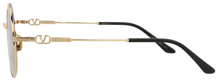 Valentino Round Frame Metal Sunglasses GoldSilver