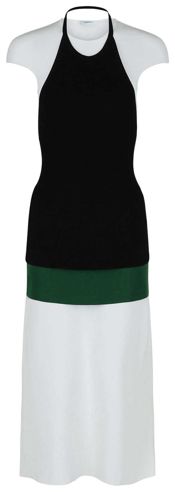 Ferragamo Layered Midi Dress White