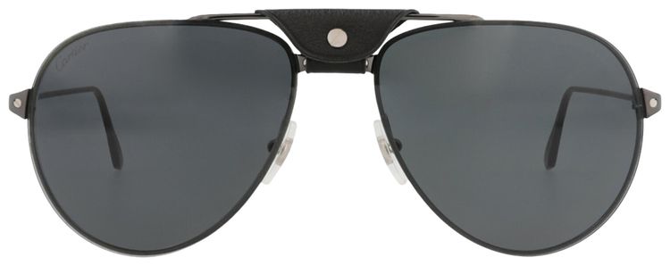 Cartier Aviator Frame Metal Sunglasses BlackGrey