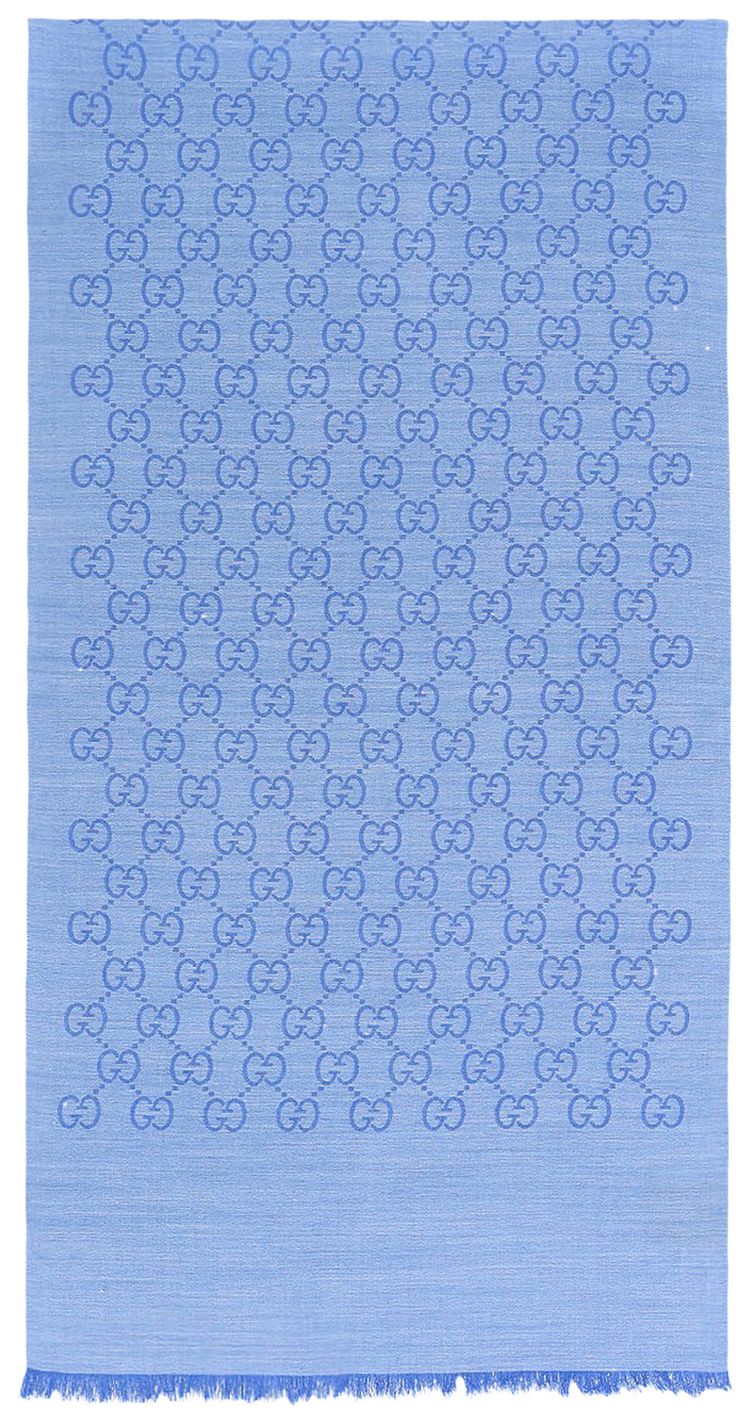 Gucci GG Logo Scarf Nile Sky Blue