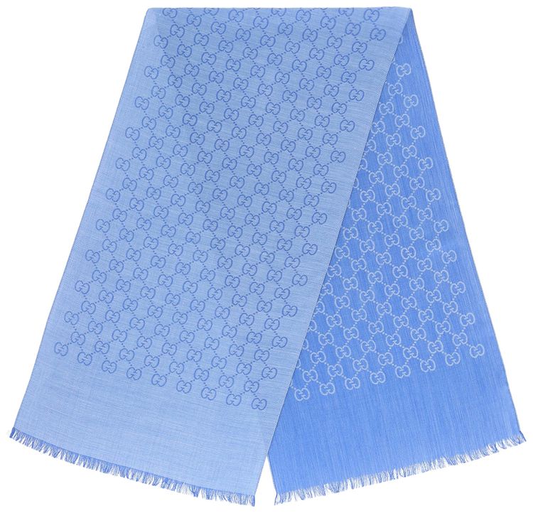 Gucci GG Logo Scarf Nile Sky Blue