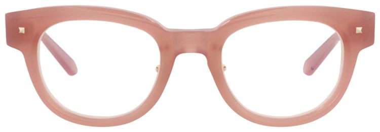 Valentino Round Frame Metal Optical Frames PinkTransparent