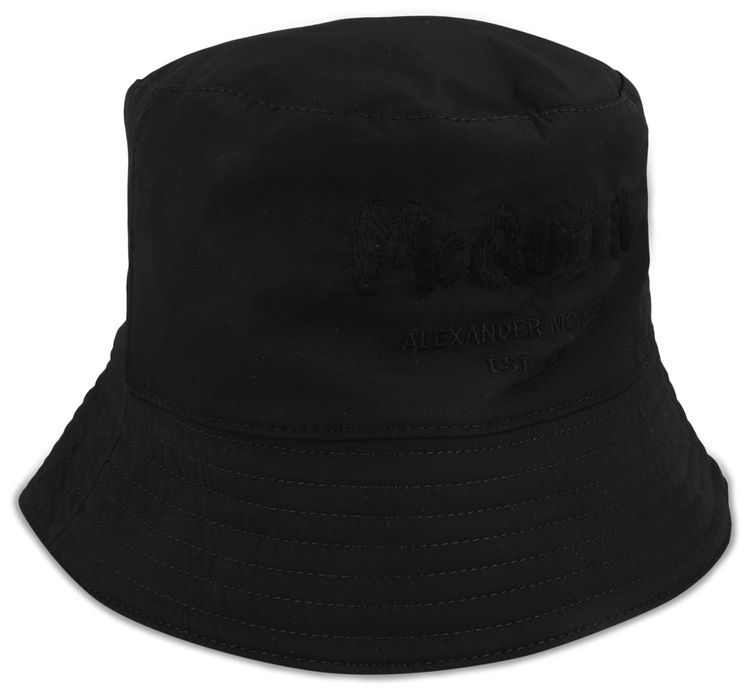 Alexander McQueen Watercolor Logo Bucket Hat BlackMulticolor