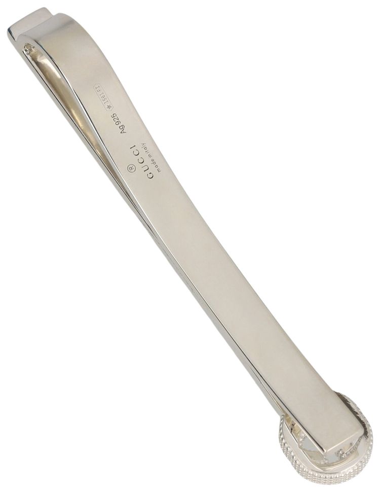 Gucci Interlocking G Tie Bar Silver