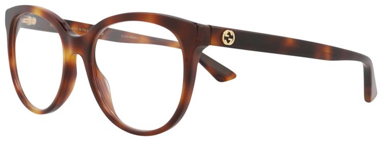 Gucci Round Frame Acetate Optical Frames HavanaTransparent
