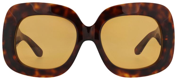 Valentino Square Frame Acetate Sunglasses HavanaOrange