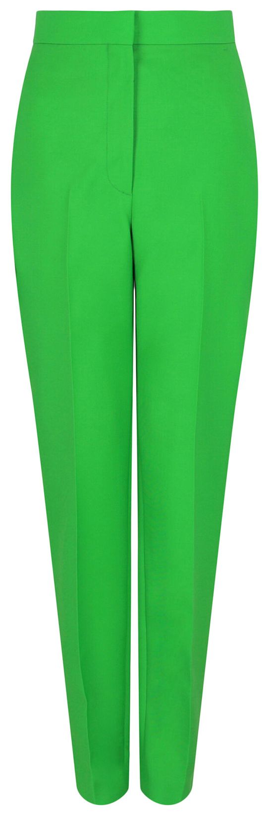 Alexander McQueen Wool Blend Trousers Acid Green
