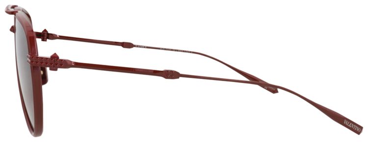 Valentino Aviator Frame Metal Sunglasses Bordeaux