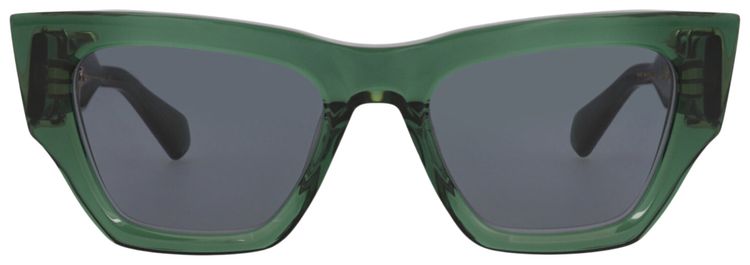 Valentino Cat Eye Frame Acetate Sunglasses GreenGrey