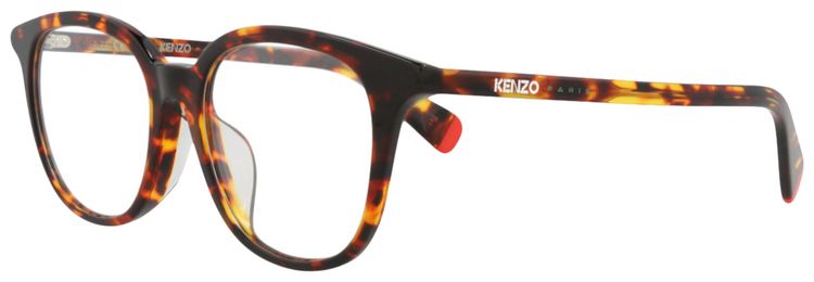 Kenzo Round Frame Acetate Optical Frames HavanaTransparent