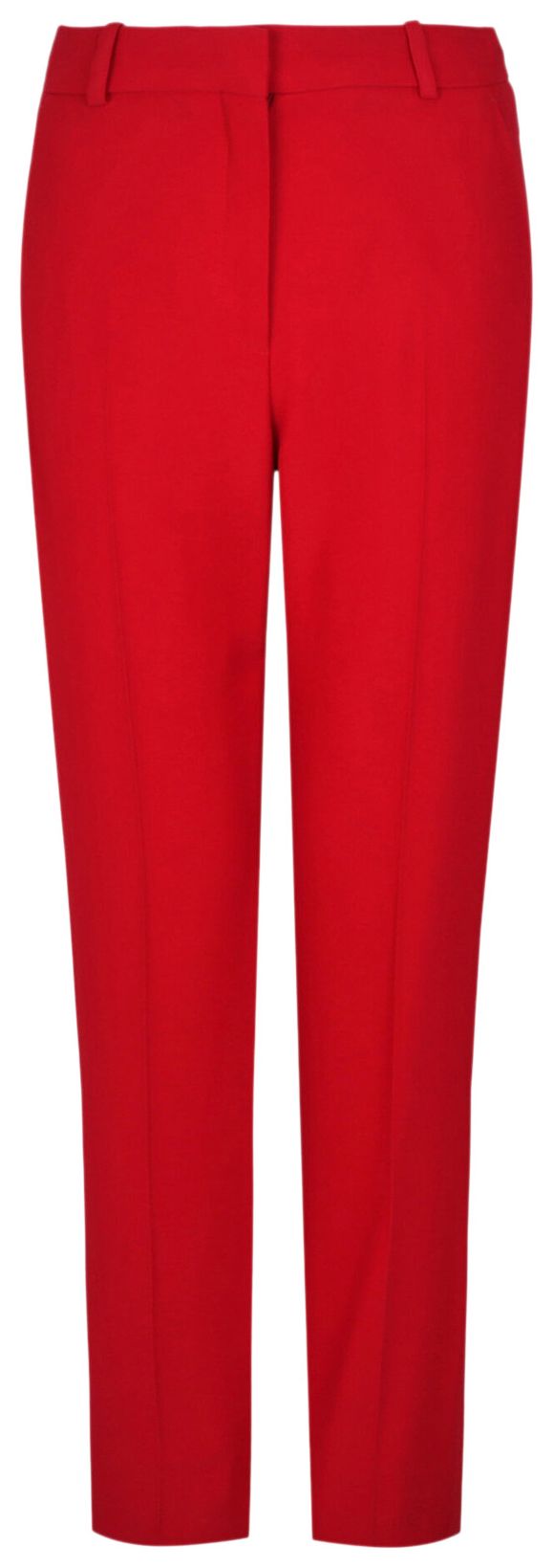Alexander McQueen Leaf Crepe Cigarette Trousers Red