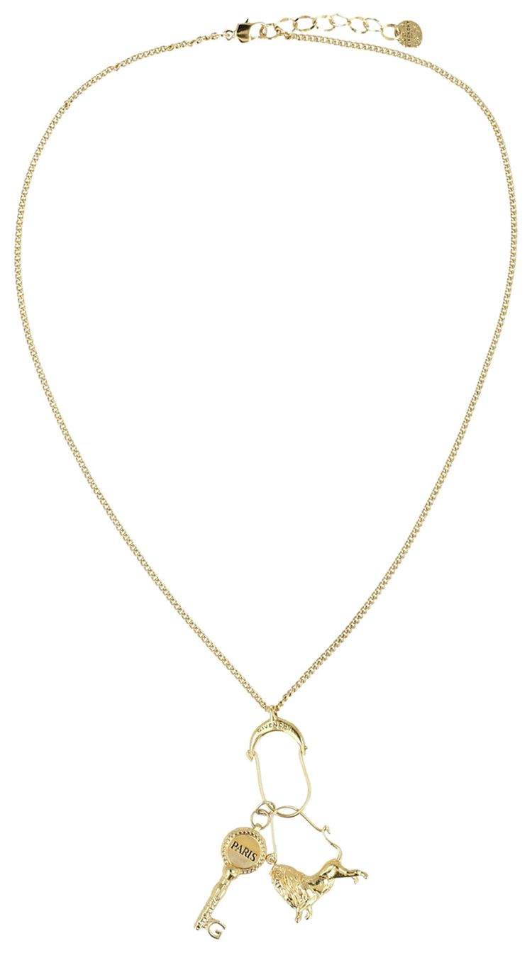 Givenchy Leo Zodiac Necklace With Key Gold