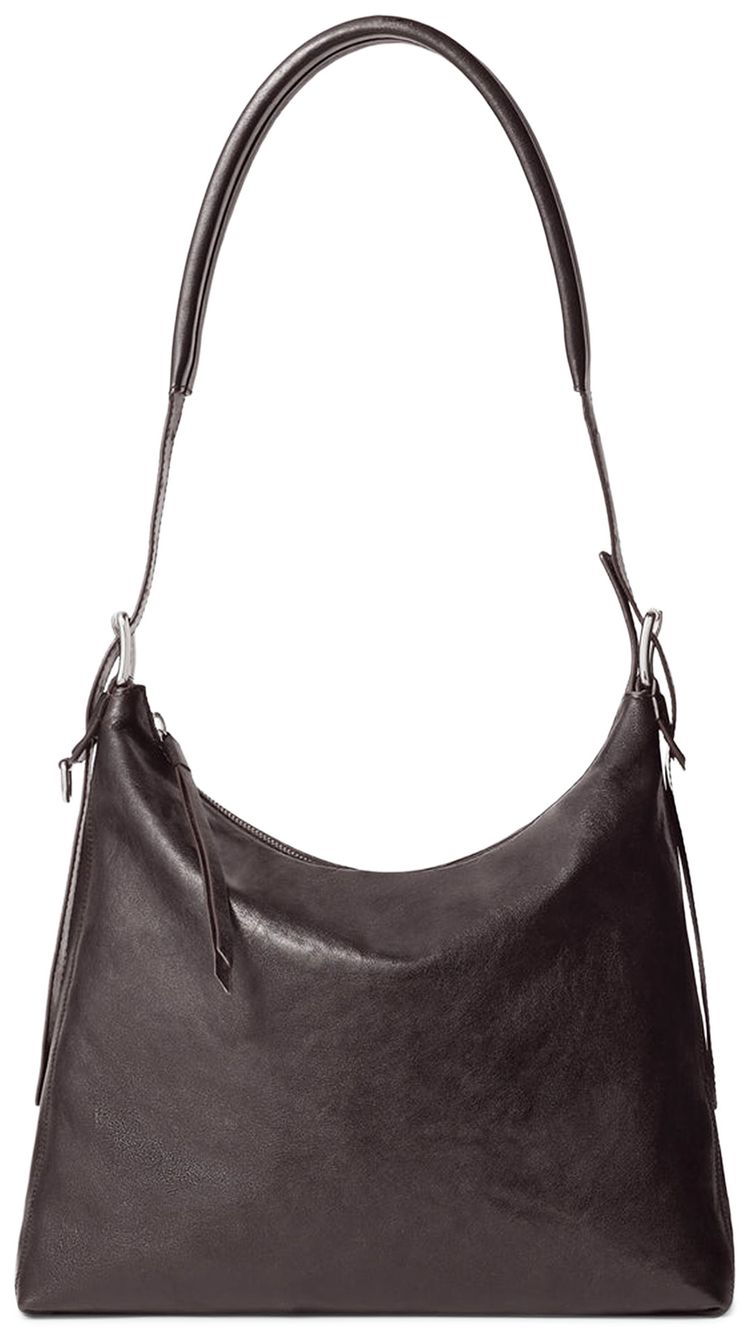 Lemaire Small Belted Hobo Bag Dark Chocolate