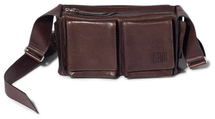 Miu Miu Utilitaire Nappa Shoulder Bag Bruciato