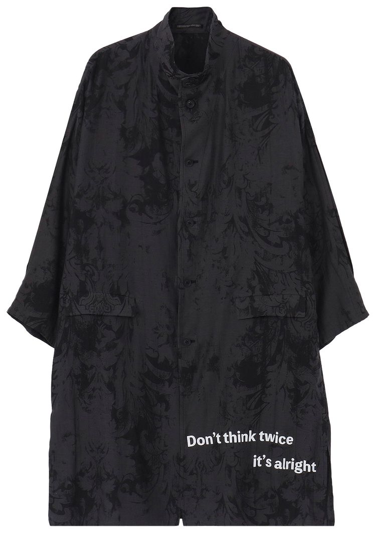 Yohji Yamamoto Pour Homme Message Stand Jacket Black
