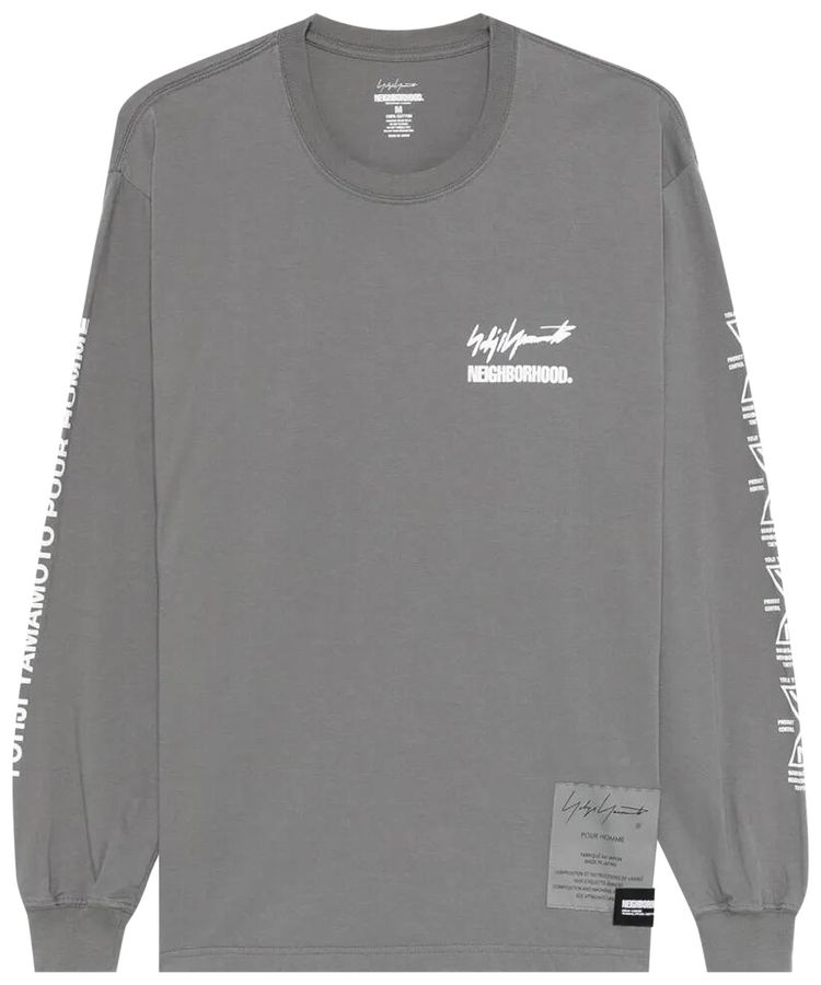 Yohji Yamamoto Pour Homme Long Sleeve T Shirt Grey