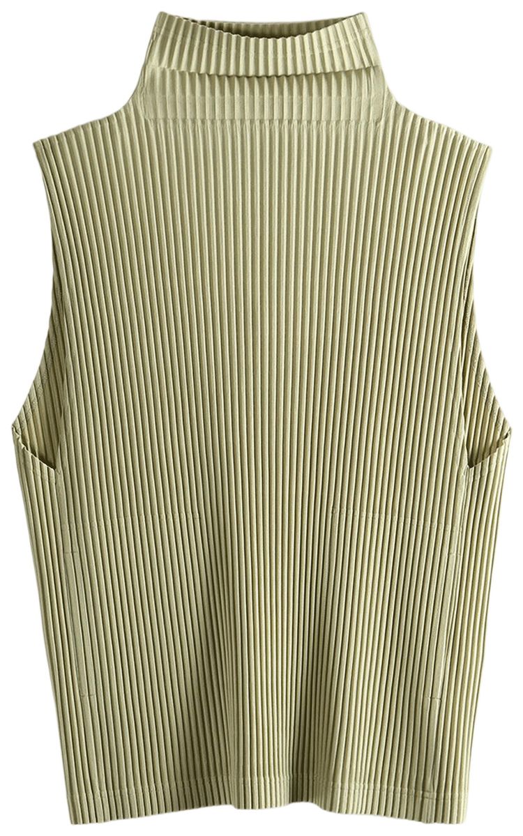 Homme Plisse Issey Miyake Tailored Pleats 1 Vest Rock Green Grey