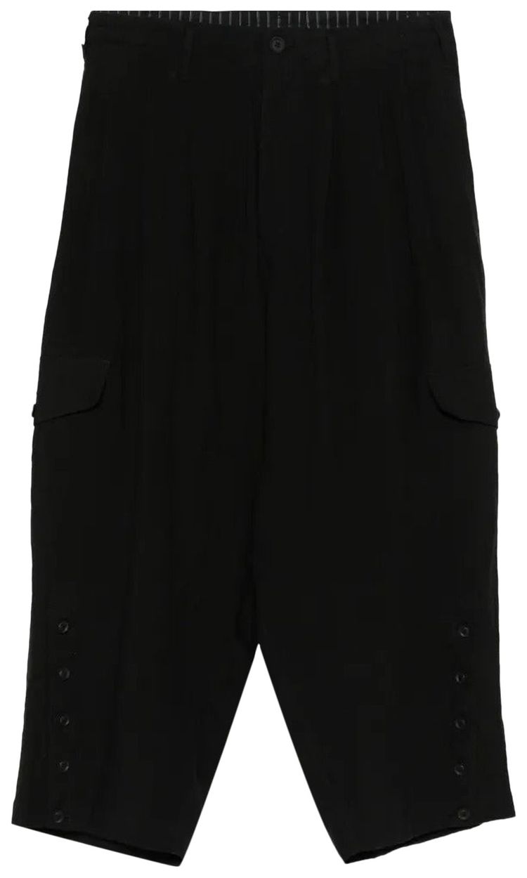 Yohji Yamamoto Pour Homme Adjustable Hem Pants Black