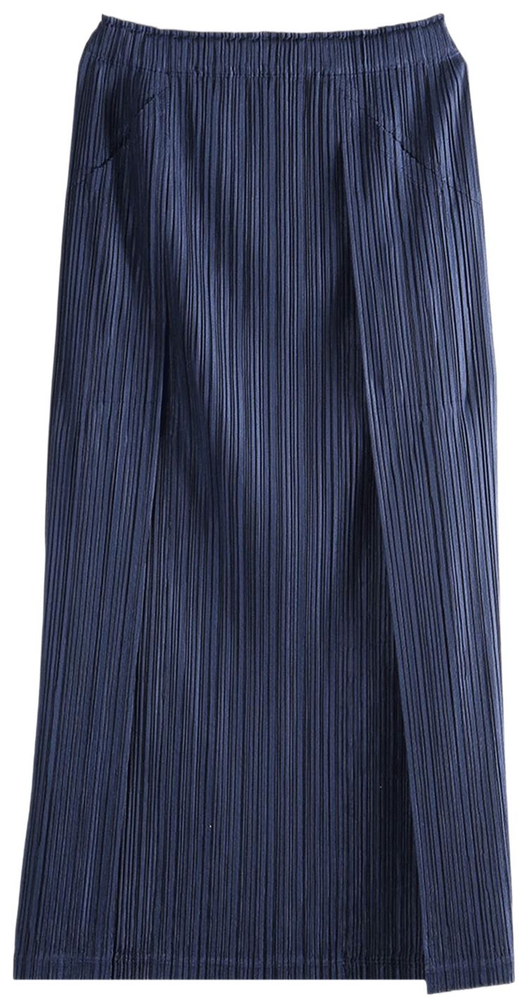 Pleats Please Issey Miyake Thicker Bottoms 1 Skirt Dark Navy